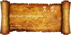 Kertai Veronika névjegykártya