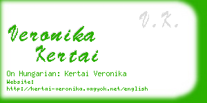 veronika kertai business card